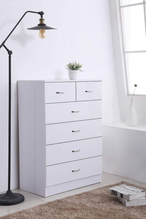 Harmin Gloss White 4 plus 2 Chest