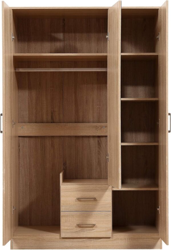 SONOMA OAK MIRRORED BEDROOM FURNITURE SET - SOFT CLOSE WARDROBE, CHEST & BEDSIDE - Image 8