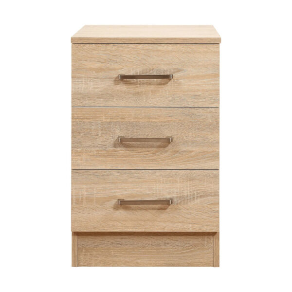 Sonoma Oak Bedroom 3 Drawer Bedside Cabinet With Premium Handles - Image 3