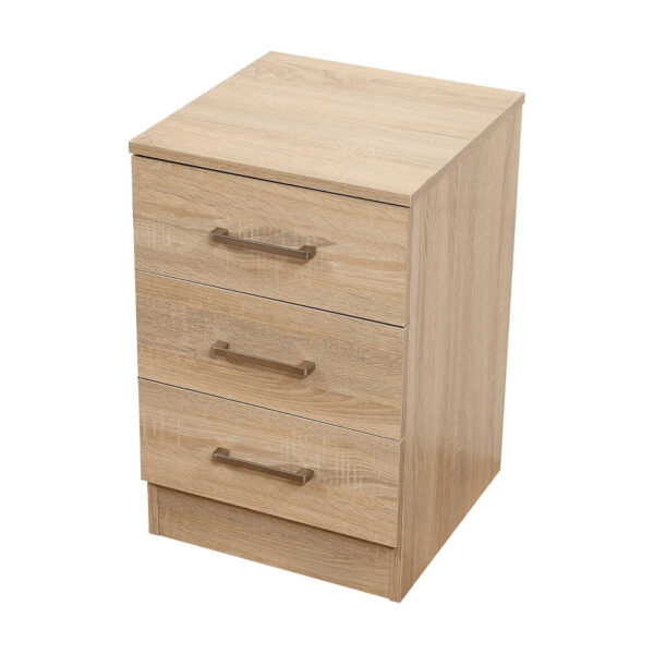Sonoma Oak Bedroom 3 Drawer Bedside Cabinet With Premium Handles - Image 4