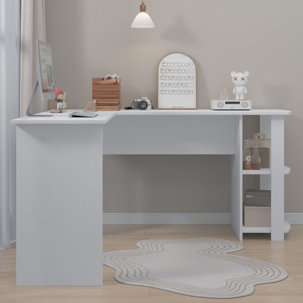White Corner Computer Desk - Perfect for Home Office - Image 2