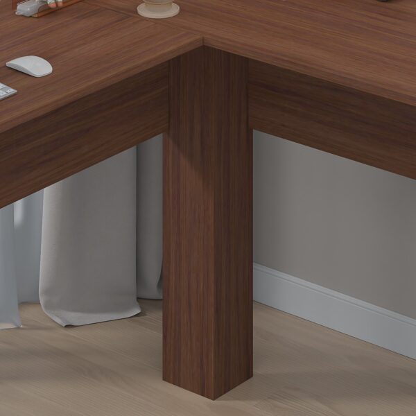 Walnut Corner Computer Desk - Perfect for Home Office - Image 4