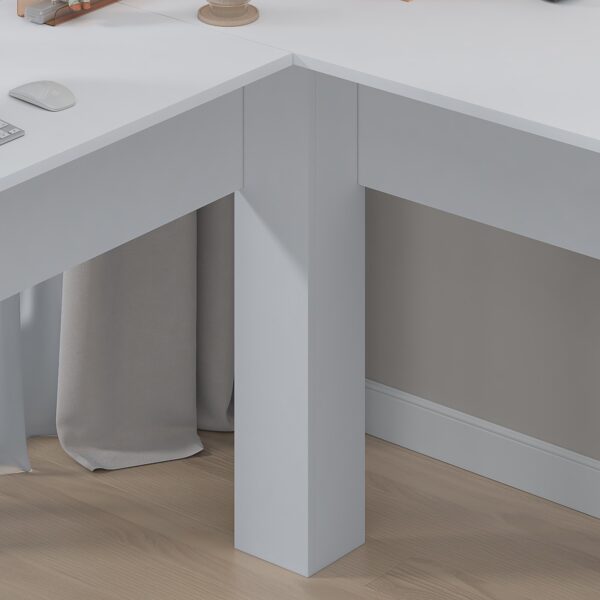 White Corner Computer Desk - Perfect for Home Office - Image 4