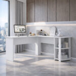 Harmin White Corner Desk