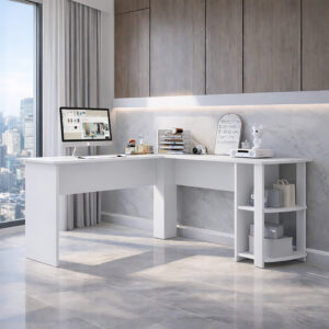 Harmin White Corner Desk